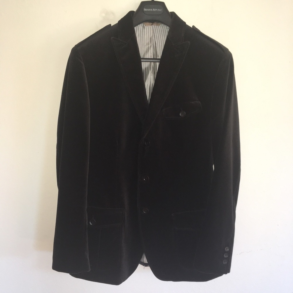 Banana Republic Heritage button velvet blazer
